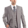 "Light Grey Men's Wedding & Business Suit - Vested Two Button Solid Color" -Alberto Nardoni Shop TAgIw20