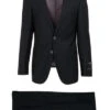 Porto Black, Slim Fit, Pure Wool Suit By Tiglio Luxe TIG1001