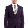 "Eggplant Men's Wedding & Prom 2025 Suit - One Button, Peak Lapel, Skinny Fit With Lowcut Vest" -Alberto Nardoni Shop TREBn3R