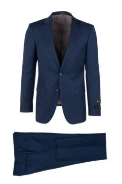 Porto Blue, Slim Fit, Pure Wool Suit By Tiglio Luxe TS 4066/2