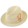 Castor Crushable Straw Hat Fedora In Tan -Alberto Nardoni Shop Tan.1