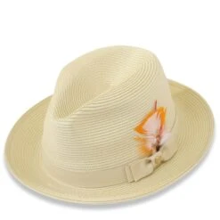 Castor Crushable Straw Hat Fedora In Tan