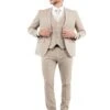 Men's One Button Vested Slim Fit Business Tan Wedding Suit -Alberto Nardoni Shop Tan Single Breasted Suits2