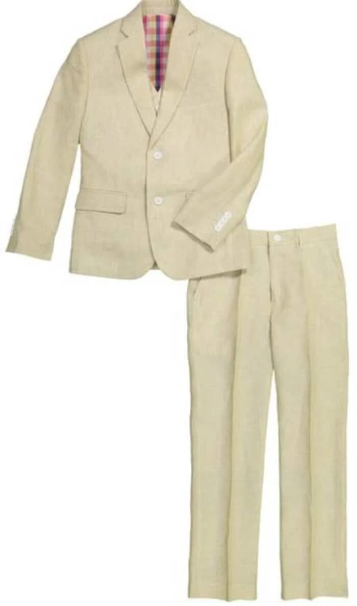 Tan Linen Suit - Boys Linen Suit - Toddler Linen Suit - Kids Linen Suit 1 Tan Linen Suit - Boys Linen Suit - Toddler Linen Suit - Kids Linen Suit