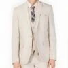Tan Linen Suit - Men's Natural Sand Tan Khaki Linen Vested Suit -Alberto Nardoni Shop Tan Vested Suit