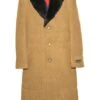 Mens Overcoat - Mens Long Wool Topcoats - Topcoat For Men - Camel 3 Button Full Length Overcoat 2 Mens Overcoat - Mens Long Wool Topcoats - Topcoat For Men - Camel 3 Button Full Length Overcoat -Alberto Nardoni Shop Three Button Camel Color Overcoa