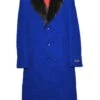 Mens Overcoat -Mens Long Wool Topcoats- Topcoat For Men-Men's Dress Coat Royal Blue 6 Mens Overcoat -Mens Long Wool Topcoats- Topcoat For Men-Men's Dress Coat Royal Blue -Alberto Nardoni Shop Three Button Royal Blue Overcoat 1