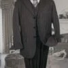 Mafia Costume - Mafia Halloween Costume - Italian Mafia Charcoal Costumes -Alberto Nardoni Shop Three Buttons Charcoal Color Sui 2