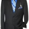 Mens Big And Tall Linen Suit -Black Suit -Alberto Nardoni Shop Two Button Black Pinstripe Suit