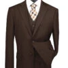 Sovana Collection - Regular Fit 3 Piece Suit 2 Button Tone On Tone Stripe In Brown -Alberto Nardoni Shop V2RS 7 BROWN 81e48008 92a3 4a49 b762 eca0cc463dd4