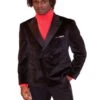 Double Breasted Tuxedo - Velvet Dinner Jacket With Pants In Color Black