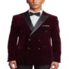 Double Breasted Tuxedo - Velvet Dinner Jacket With Pants In Color Maroon 9 Double Breasted Tuxedo - Velvet Dinner Jacket With Pants In Color Maroon -Alberto Nardoni Shop Velvet Dinner Jacket with Pants in Color Maroon