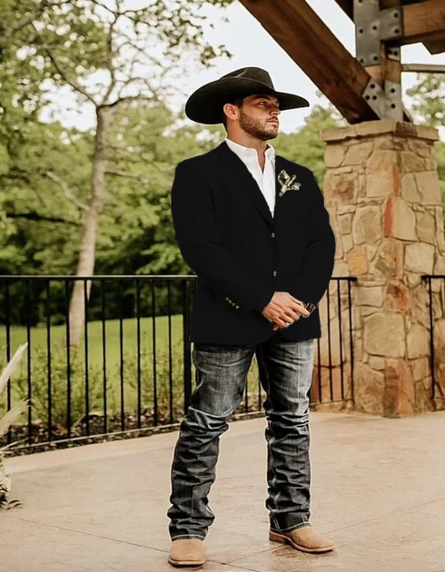 Light Tan Western Blazer - Sand Color 19 Light Tan Western Blazer - Sand Color - Image 19