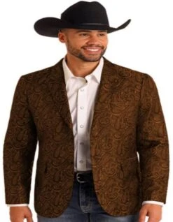 Western Blazer - Saco Vaquero Para Hombre - Paisley Blazer In Brown