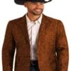 Western Blazer - Saco Vaquero Para Hombre - Paisley Blazer In Copper -Alberto Nardoni Shop Western Paisley Blazer Copper