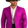 Western Blazer - Saco Vaquero Para Hombre - Paisley Blazer In Fuchsia