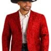 Western Blazer - Saco Vaquero Para Hombre - Paisley Blazer In Red
