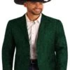 Western Blazer - Saco Vaquero Para Hombre - Paisley Blazer In Hunter -Alberto Nardoni Shop Western Paisley Blazer hunter