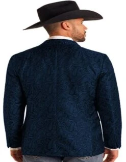 Western Blazers - Saco Vaquero Para Hombre - Paisley Blazer In Navy 13 Western Blazers - Saco Vaquero Para Hombre - Paisley Blazer In Navy -Alberto Nardoni Shop Western Paisley Blazer in Color Navy