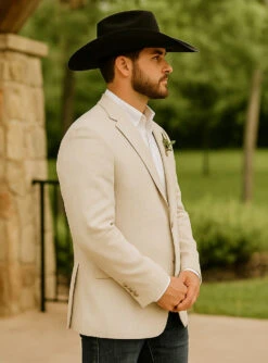 Light Tan Western Blazer - Sand Color 23 Light Tan Western Blazer - Sand Color -Alberto Nardoni Shop Western Blazer 1 3