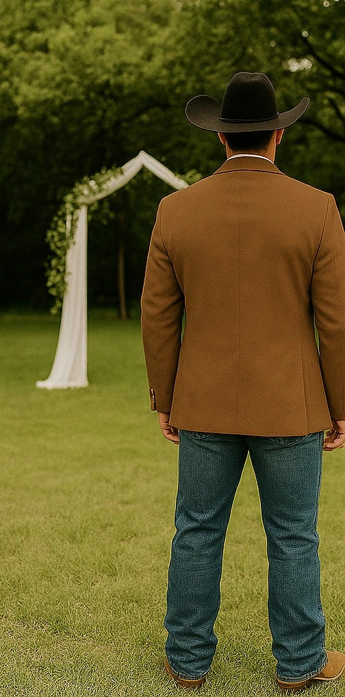 Light Tan Western Blazer - Sand Color 9 Light Tan Western Blazer - Sand Color - Image 9