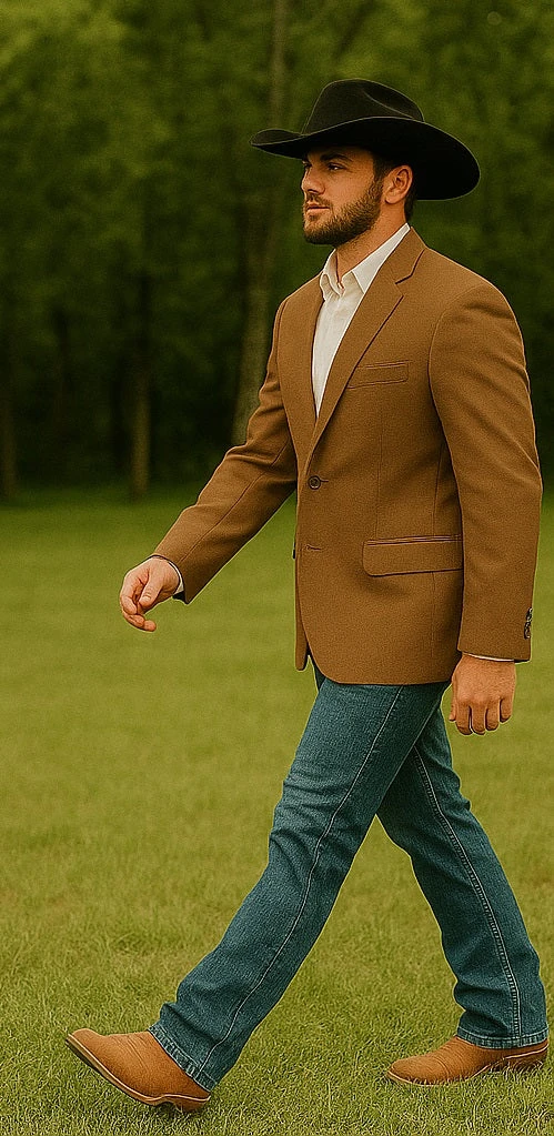 Light Tan Western Blazer - Sand Color 12 Light Tan Western Blazer - Sand Color - Image 12