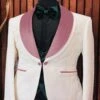White And Rose Gold Tuxedo Suit - Wedding Groom Vested Suit 3 White And Rose Gold Tuxedo Suit - Wedding Groom Vested Suit -Alberto Nardoni Shop White and Rose Gold Tuxedo Suit
