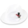 Tapa Crushable Straw Hat Fedora In White