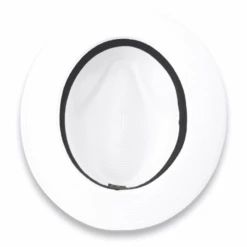 Tapa Crushable Straw Hat Fedora In White -Alberto Nardoni Shop White.3