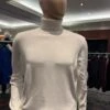 Turtleneck Sweater - Slim White And Cream Color