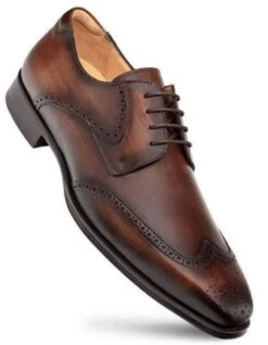 Mezlan Men’s Brown Wingtip Oxford – Italian-Inspired Classic Dress Shoe