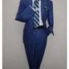 Bright Blue Big And Tall Linen Suit