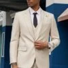 "Mens Stacy Adams Suit - Stacy Adams Suit Men's Summer Suit - Vested Peak Lapel In Light Tan" -Alberto Nardoni Shop bPrti8B