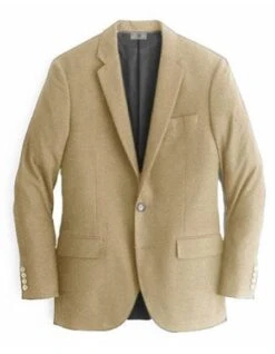 Beige Mens Winter Blazer Cashmere And Wool Winter Fabric Sport Coat $99UP