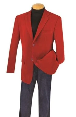 Big And Tall Blazers -Red Velvet ~Blazer Jacket For Men / Sport Coat