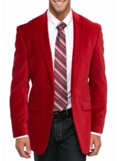 Big And Tall Blazers - Velvet ~ Blazer Jacket Sport Coat Red