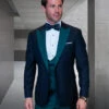 Black And Green Tuxedo - Mens Wool Vested Wide Contrast Peak Wedding Tuxedo In Black & Hunter Green -Alberto Nardoni Shop black and green tuxedo mens wool vested wide contrast peak wedding tuxedo in black and hunter green 3e9806c2 f4a3 41eb 94eb 04c79af45d39