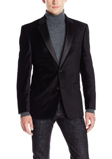 Black Big And Tall Blazer- Velvet ~ Men's Blazer Jacket / Sport Coat 1 Black Big And Tall Blazer- Velvet ~ Men's Blazer Jacket / Sport Coat