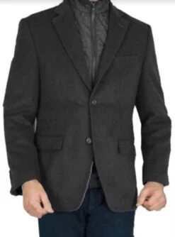 Black Mens Winter Blazer Cashmere And Wool Winter Fabric Sport Coat $99UP