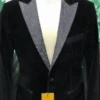 Black Velvet Blazer Tuxedo With Silver Dimond Lapel With Matching Bowtie -Alberto Nardoni Shop black velvet blazer tuxedo with silver dimond lapel with matching bowtie