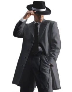 Mens Pimp Suit -Gangster Suit - Mobster Suit - Mafia Suit For Mens Vested Long Tuxedo Zoot Suit In Black