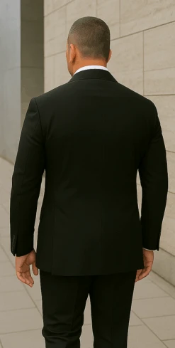 Wool Suit - Italian Made Business Suit By Statement Men's 2 Piece 100% Wool Double Breasted Suit - Micro Windowpane -Alberto Nardoni Shop black2 99f98e39 5e63 46e1 a31e 45869d36fccd