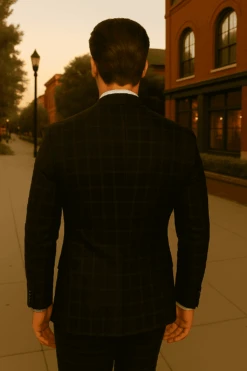 Wool Suit - Italian Made Business Suit By Statement Men's 3 Piece 100% Wool Fashion Suit - Modern Fit -Alberto Nardoni Shop black4 ea7c52d2 6cf3 4ccc 84b3 b419181332de