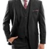 Arezzo Collection - 100% Wool Suit Modern Fit Italian Style 3 Piece In Black -Alberto Nardoni Shop black e59eefb3 8b50 40f2 810f 7857897b6ba2