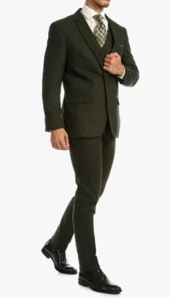 Bradford Hunter Green Slim Fit 3 Piece Tweed Suit -Alberto Nardoni Shop bradford hunter green slim fit 3 piece tweed suit ferrecci usa 3 720x 627206b0 d052 4237 90d0 28ed747a1b70