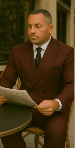 Wool Suit - Italian Made Business Suit By Statement Men's 2 Piece 100% Wool Double Breasted Suit - Micro Windowpane -Alberto Nardoni Shop brown2 c5c86b7a cfc0 4826 b31a c2bdb98b6f41