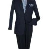 "Navy Men's Classic Fit Linen Summer Suit - Two Button Style" -Alberto Nardoni Shop c08vpIs
