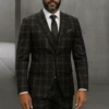 Wool Suit - Italian Made Business Suit By Statement Men's 2 Piece Big And Tall 100% Wool Fashion Suit - Bold Plaid -Alberto Nardoni Shop charcoal 554720a0 0f3c 4706 b4f3 fb8cea4e9e67