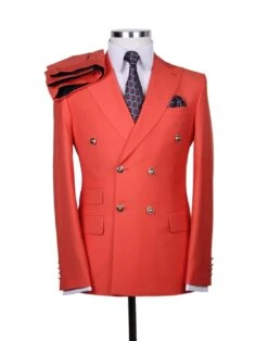 Colored Suits - Bright Colored Suits - Summer Suit Orange Colors - Slim Fit Suits