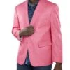 Colorful Blazer For Men - Men's Fuchsia One Ticket Pocket Summer Fabric Linen Fabric Blazer